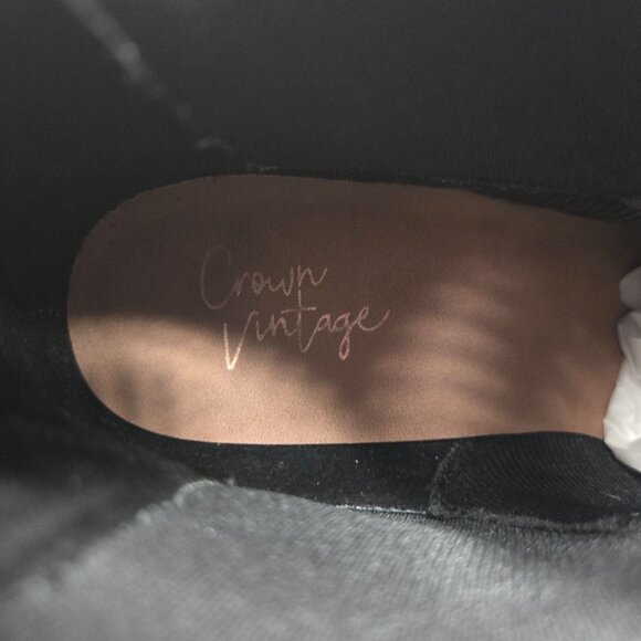 CV Ankle Boots 8.5 Brown Faux Fur Animal Print Dressy Platform Block Heel Bootie - Picture 9 of 11